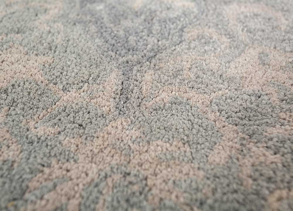 mythos blue wool and viscose Hand Tufted Rug - CloseUp