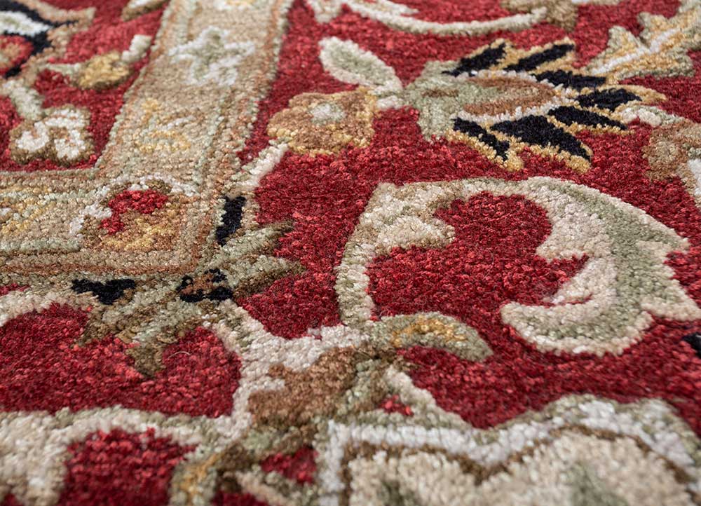 kasbah grey and black wool and viscose Hand Tufted Rug - CloseUp