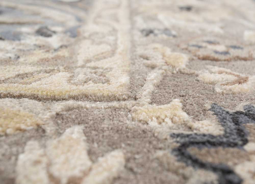 kasbah blue wool and viscose Hand Tufted Rug - CloseUp