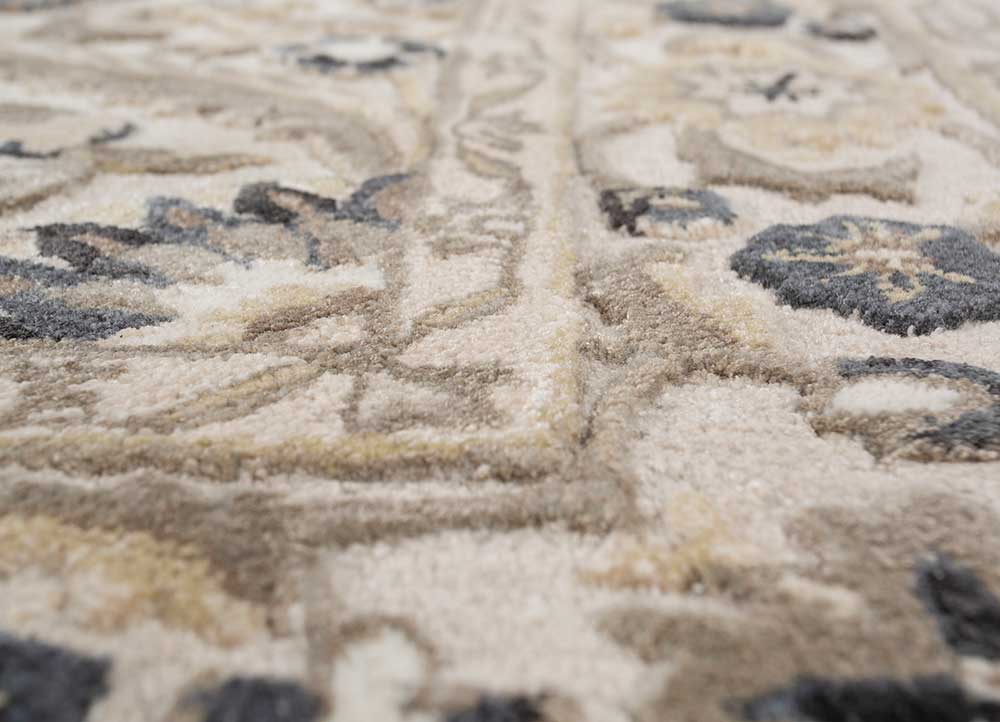 kasbah ivory wool and viscose Hand Tufted Rug - CloseUp