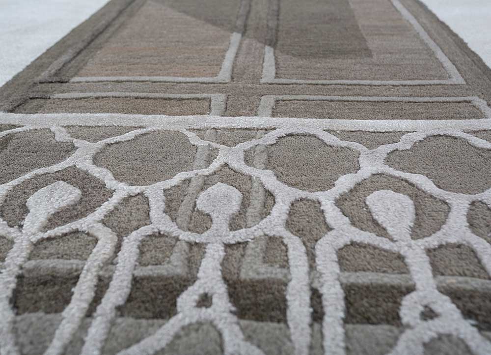 jaipur wunderkammer grey and black wool and viscose Hand Tufted Rug - CloseUp