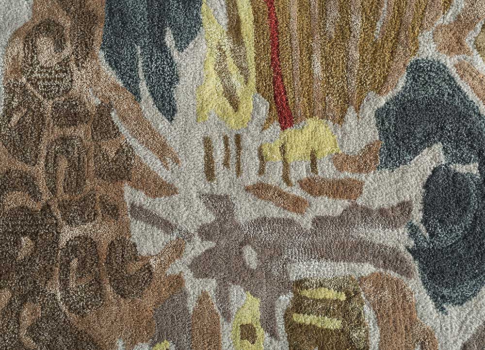 reminiscence multi wool and viscose Hand Tufted Rug - CloseUp