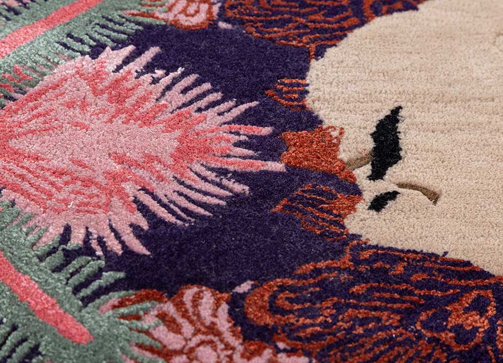 jaipur wunderkammer blue wool and viscose Hand Tufted Rug - CloseUp