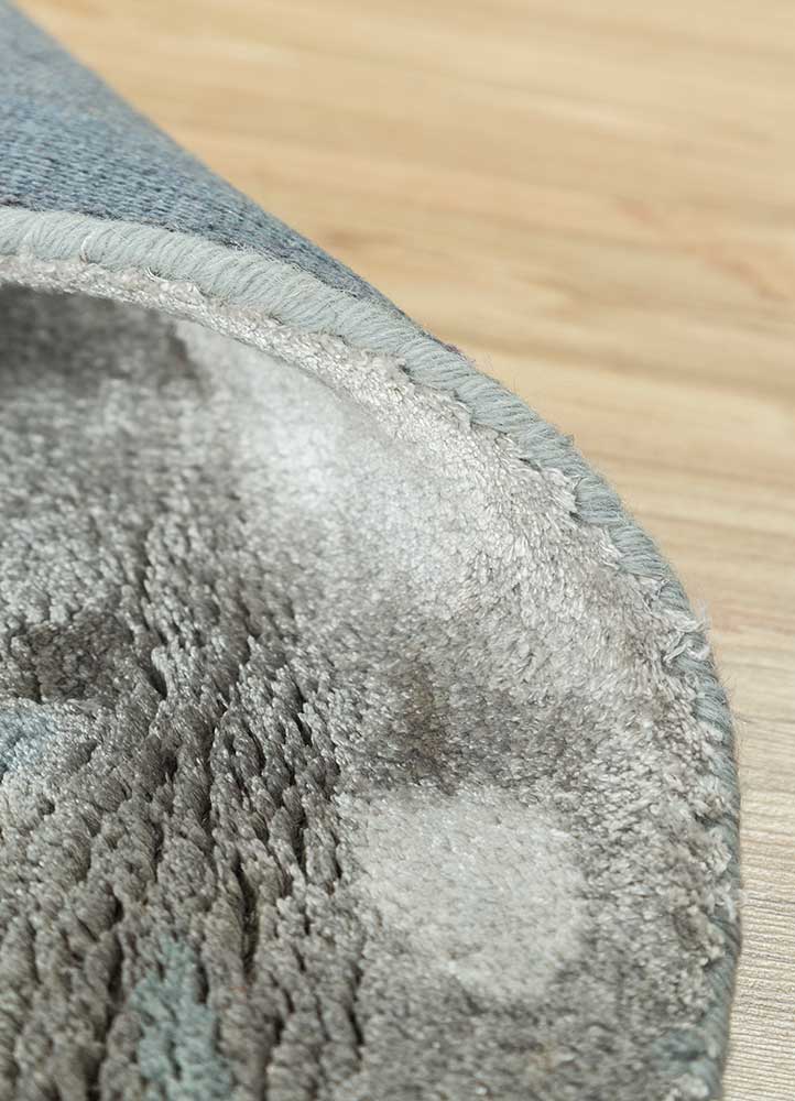 genesis blue viscose Hand Tufted Rug - CloseUp