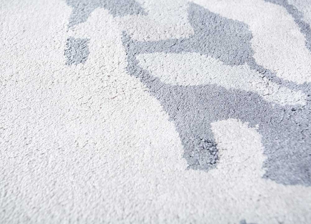 genesis grey and black viscose Hand Tufted Rug - CloseUp