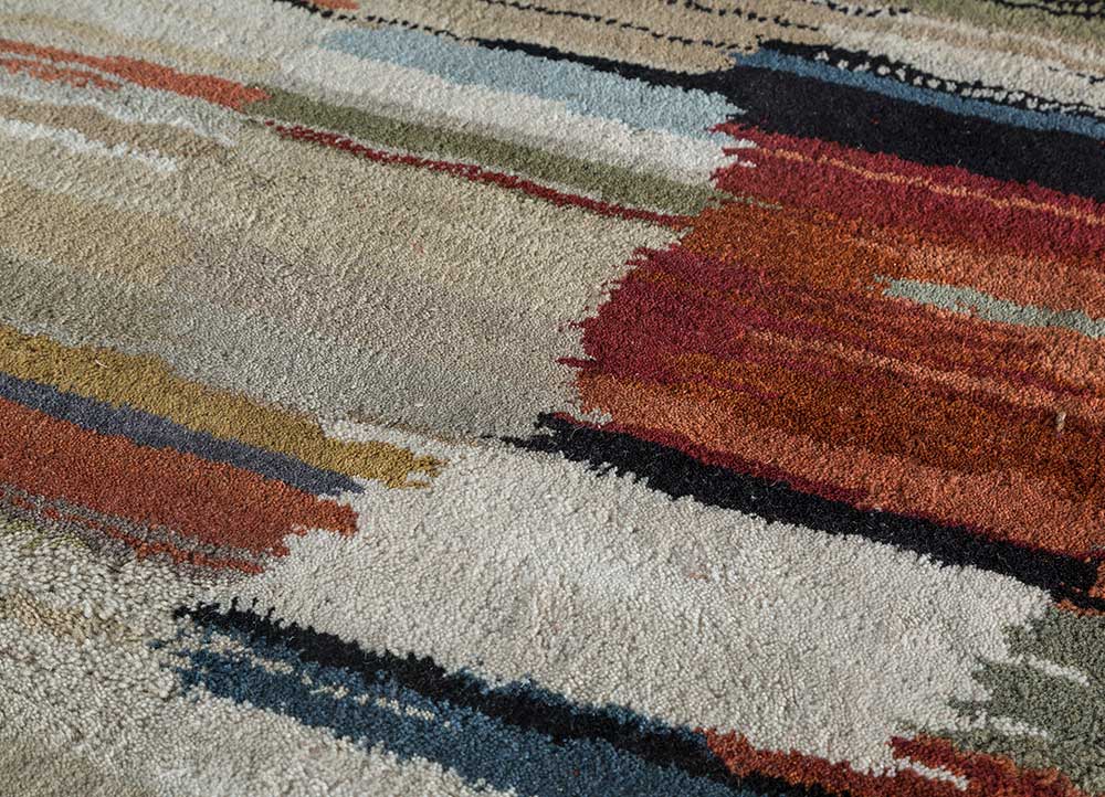 mythos red and orange wool Hand Tufted Rug - CloseUp mythos red and orange wool Hand Tufted Rug - CloseUp