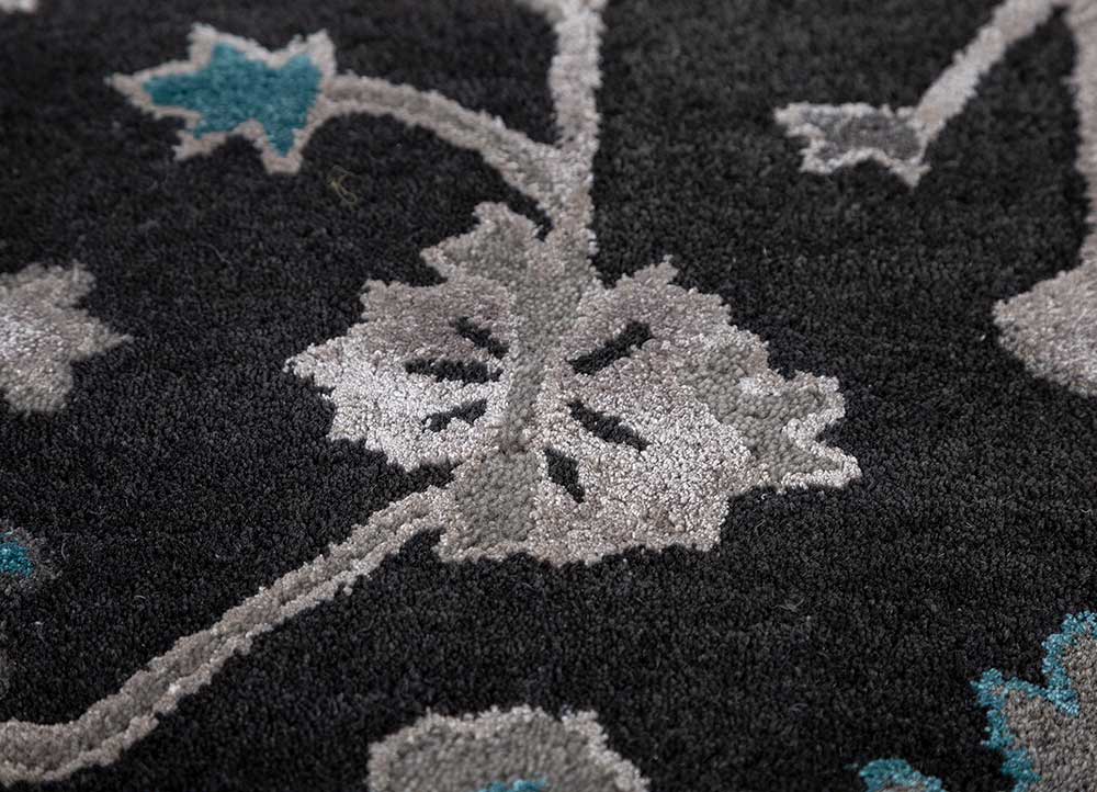 kasbah blue wool and viscose Hand Tufted Rug - CloseUp