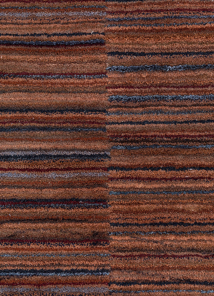 acar red and orange wool and viscose Hand Tufted Rug - CloseUp