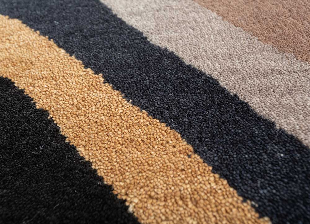 acar blue wool Hand Tufted Rug - CloseUp