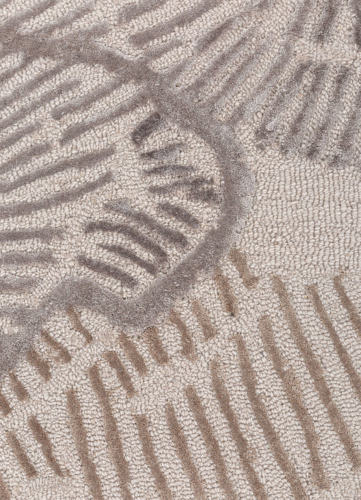 white noise ivory wool and viscose Hand Tufted Rug - CloseUp white noise ivory wool and viscose Hand Tufted Rug - CloseUp