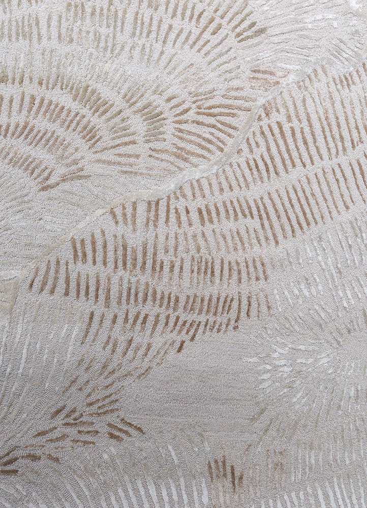 white noise ivory wool and viscose Hand Tufted Rug - CloseUp white noise ivory wool and viscose Hand Tufted Rug - CloseUp