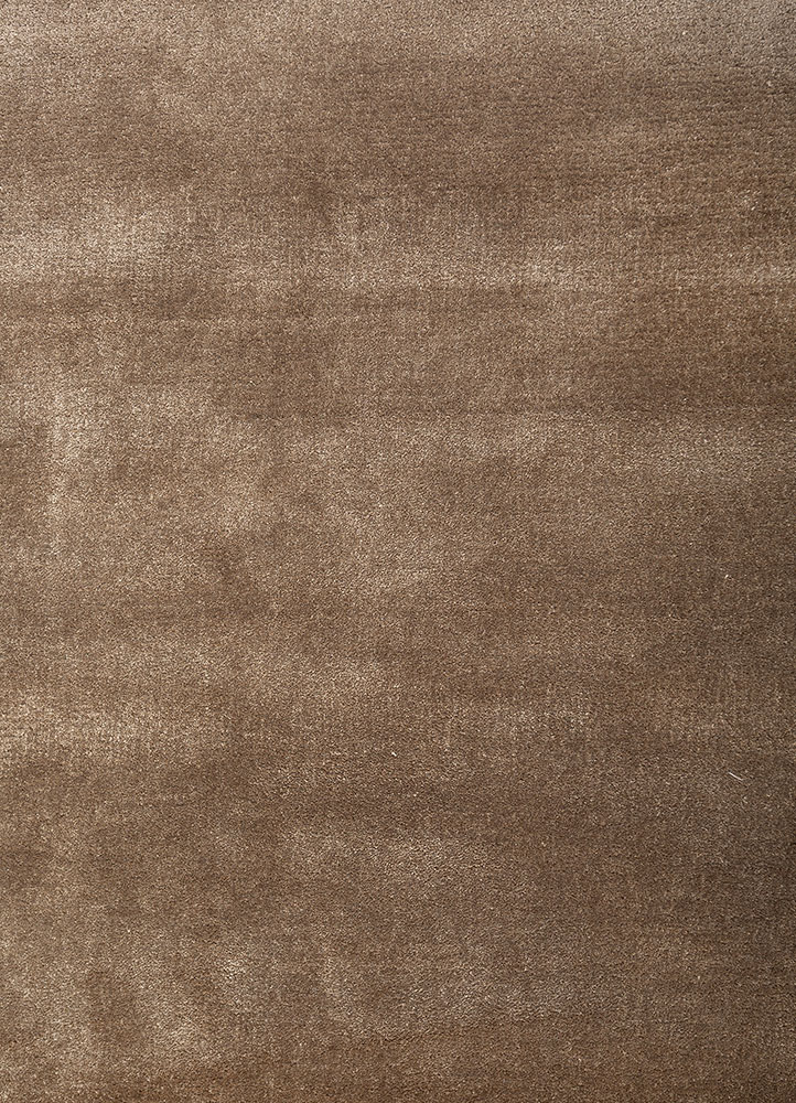 cera beige and brown viscose Hand Tufted Rug - CloseUp