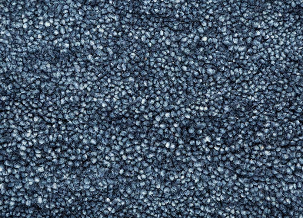 white noise blue wool and viscose Hand Tufted Rug - CloseUp