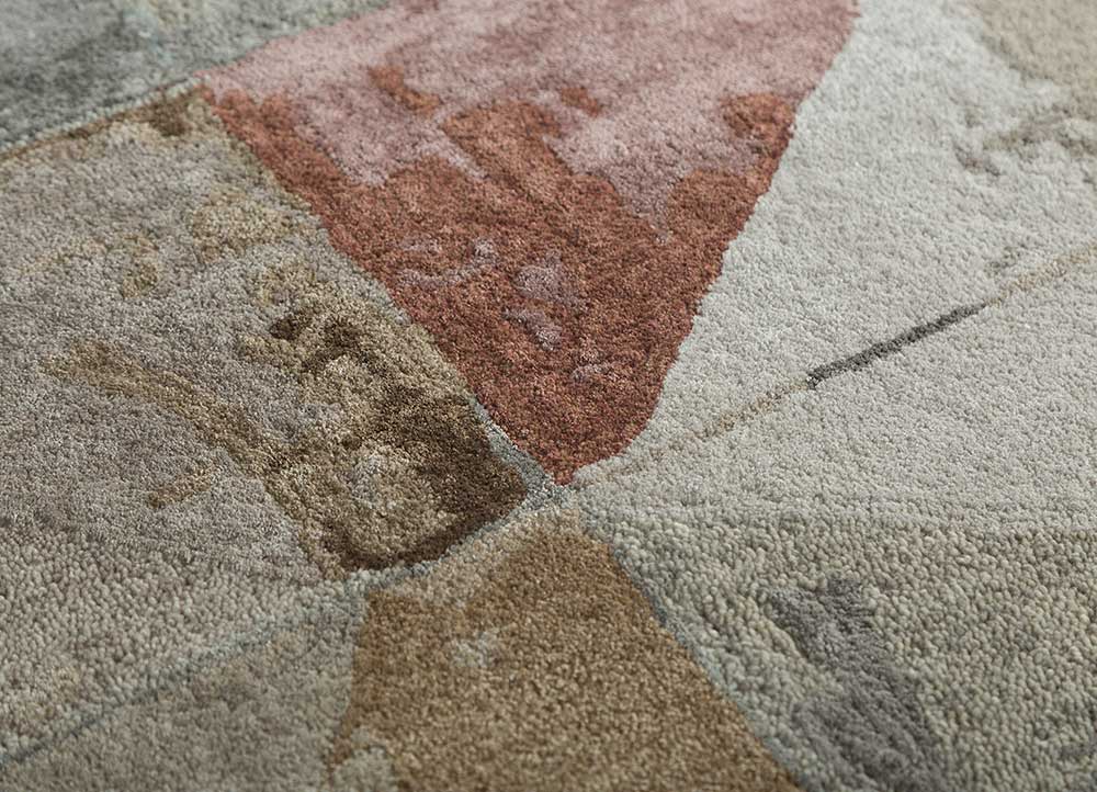 genesis ivory wool and viscose Hand Tufted Rug - CloseUp