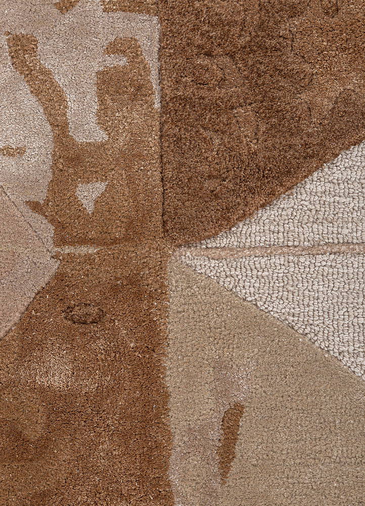 genesis ivory wool and viscose Hand Tufted Rug - CloseUp