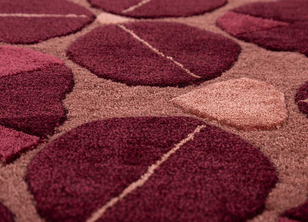 jaipur wunderkammer red and orange wool and viscose Hand Tufted Rug - CloseUp jaipur wunderkammer red and orange wool and viscose Hand Tufted Rug - CloseUp