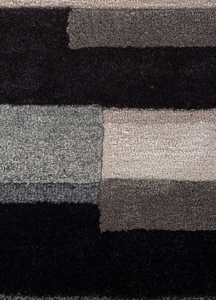 acar ivory wool and viscose Hand Tufted Rug - CloseUp