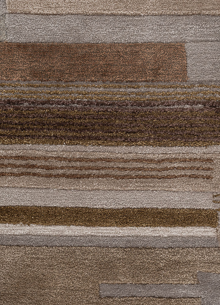 acar grey and black wool and viscose Hand Tufted Rug - CloseUp acar grey and black wool and viscose Hand Tufted Rug - CloseUp