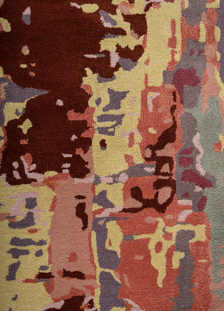 genesis pink and purple wool Hand Tufted Rug - CloseUp genesis pink and purple wool Hand Tufted Rug - CloseUp