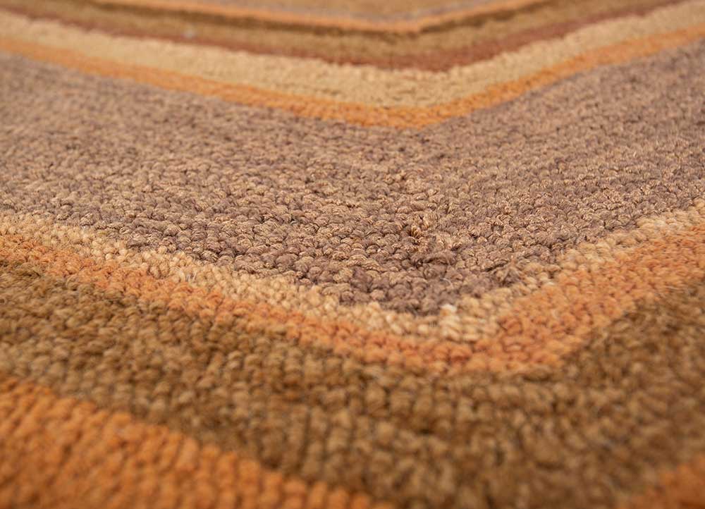 acar red and orange wool and viscose Hand Tufted Rug - CloseUp