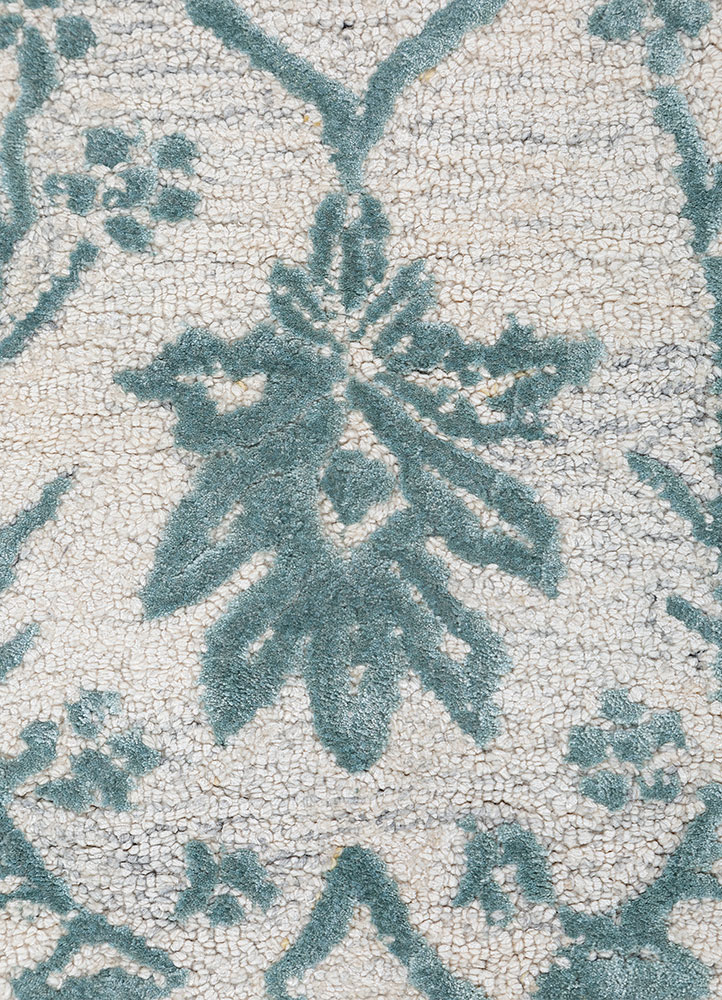imara ivory wool and viscose Hand Tufted Rug - CloseUp