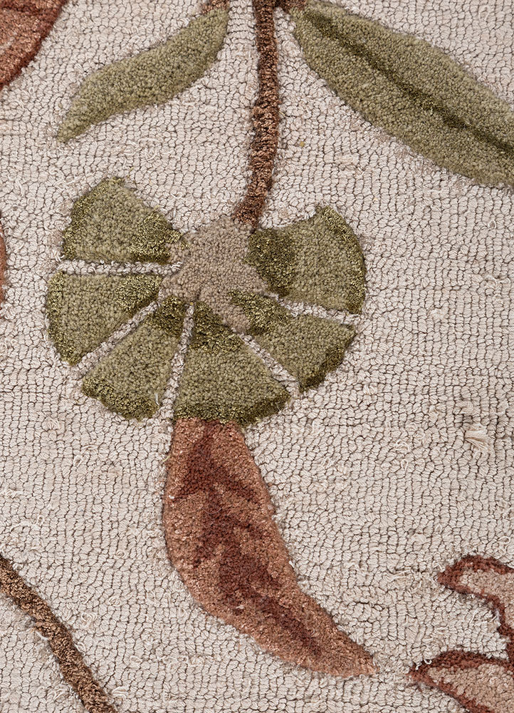 hacienda ivory wool and viscose Hand Tufted Rug - CloseUp