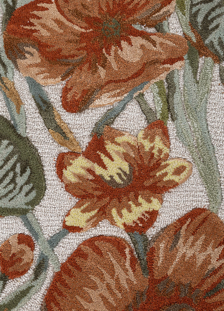 nebulora ivory wool and viscose Hand Tufted Rug - CloseUp