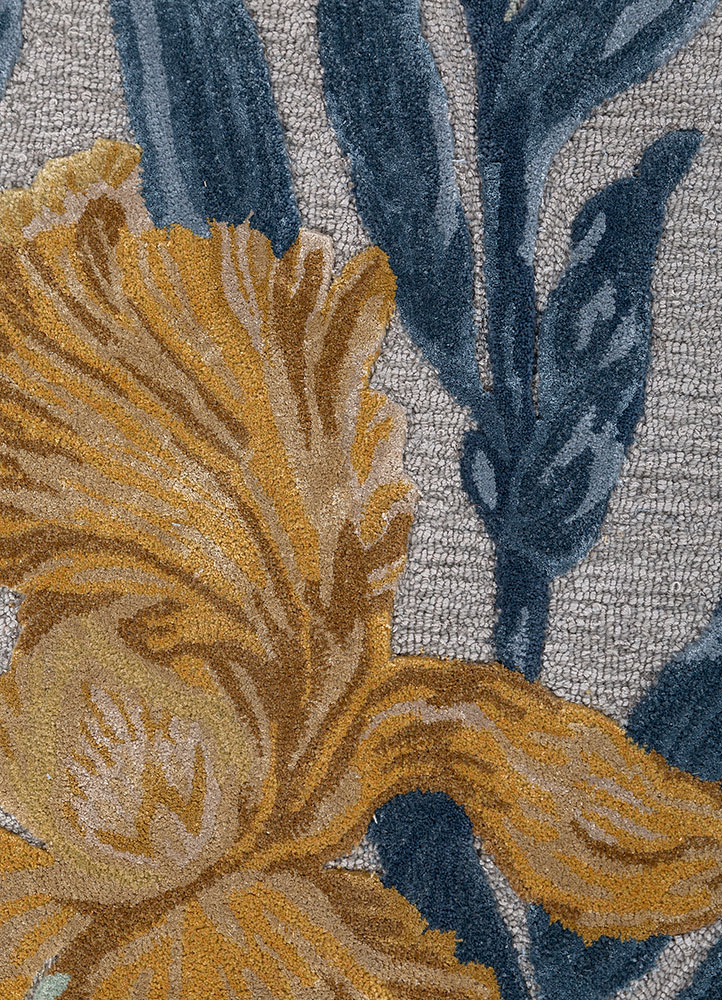 nebulora grey and black wool and viscose Hand Tufted Rug - CloseUp