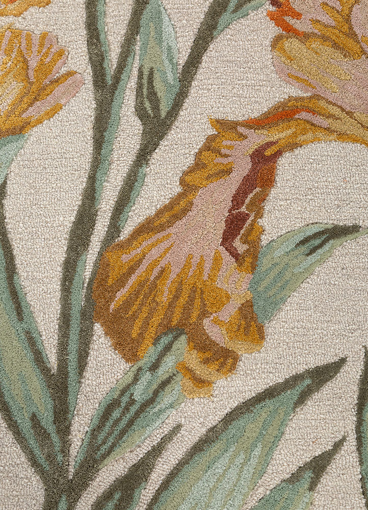 nebulora ivory wool and viscose Hand Tufted Rug - CloseUp nebulora ivory wool and viscose Hand Tufted Rug - CloseUp