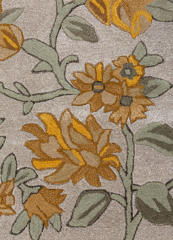 hacienda ivory wool and viscose Hand Tufted Rug - CloseUp
