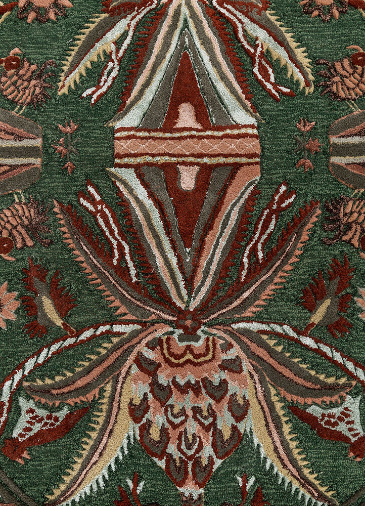 bodhi green wool and viscose Hand Tufted Rug - CloseUp bodhi green wool and viscose Hand Tufted Rug - CloseUp