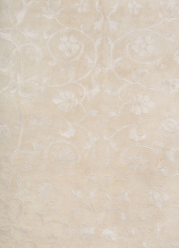 far east ivory viscose Hand Knotted Rug - CloseUp far east ivory viscose Hand Knotted Rug - CloseUp
