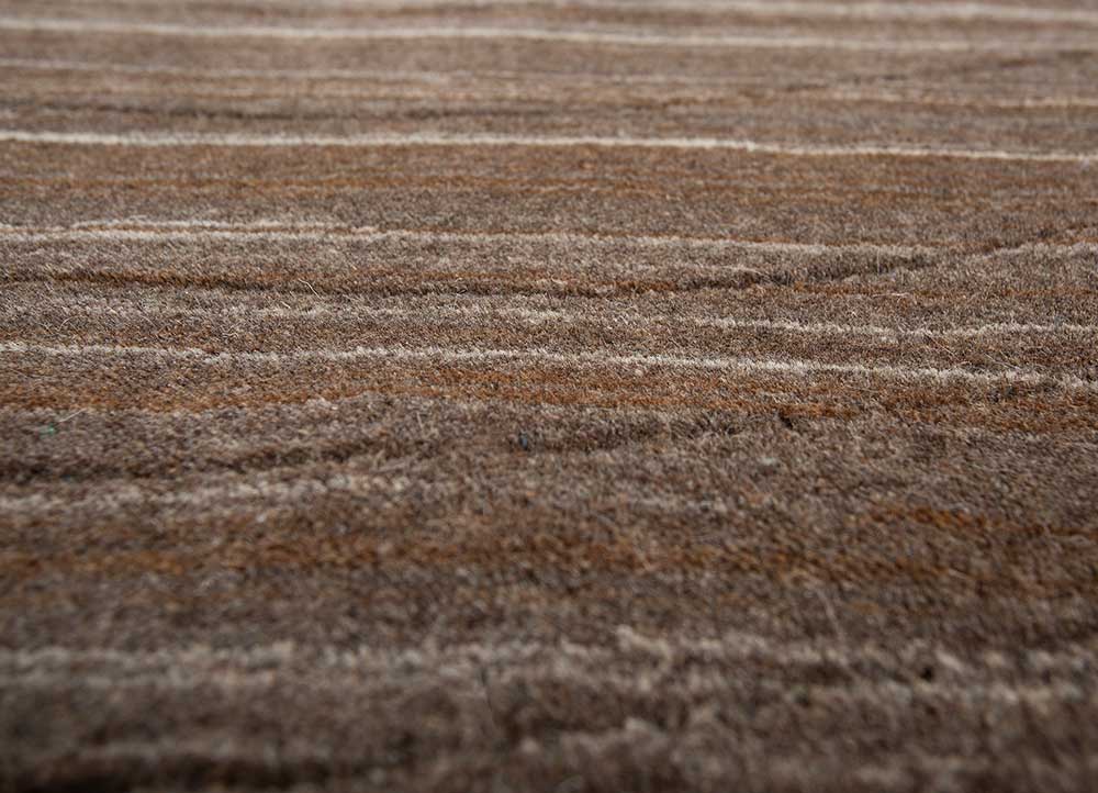 forme beige and brown wool Hand Loom Rug - CloseUp