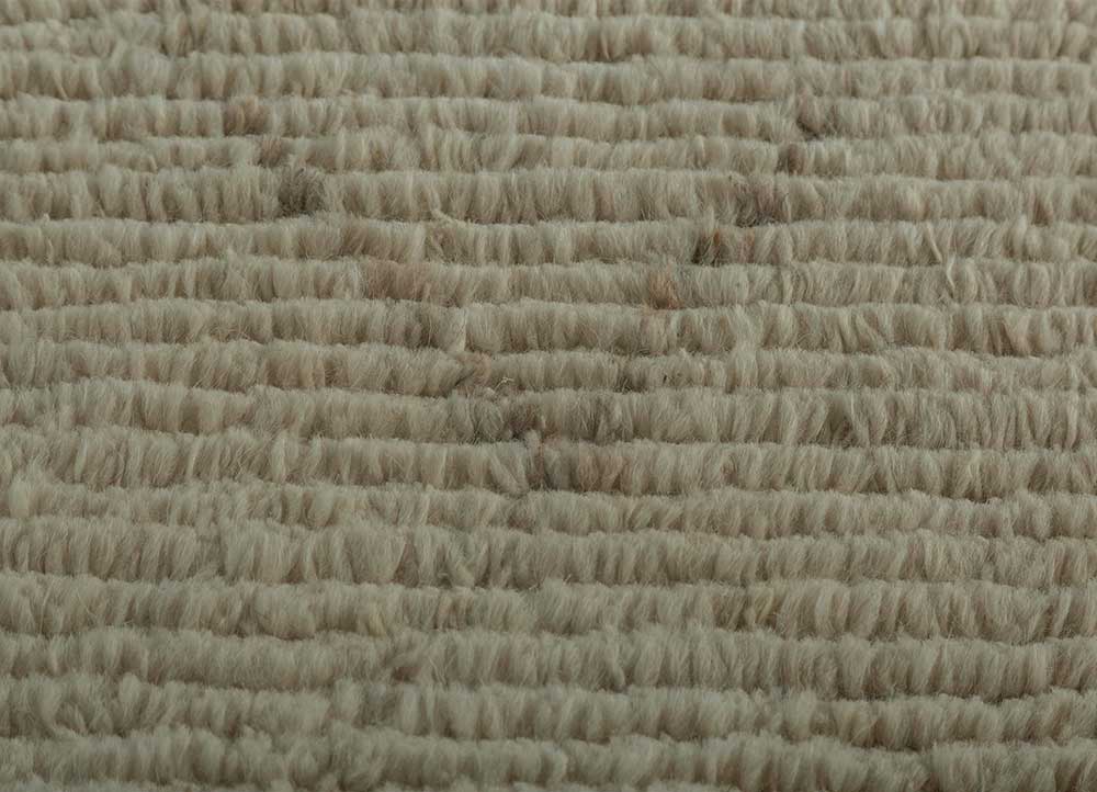 zuri beige and brown wool Hand Knotted Rug - CloseUp