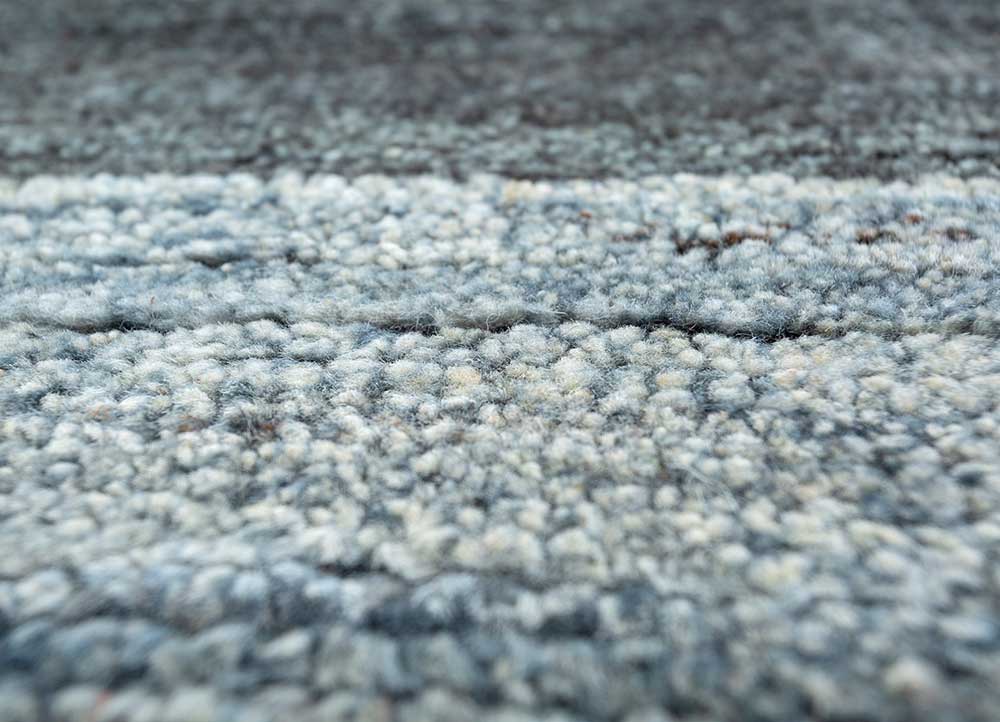 manifest grey and black afghan wool Hand Knotted Rug - CloseUp