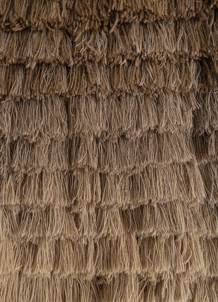 wall art beige and brown wool Wall Art Rug - CloseUp wall art beige and brown wool Wall Art Rug - CloseUp