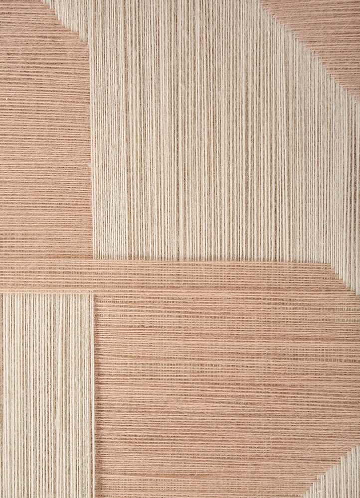 wall art red and orange wool Wall Art Rug - CloseUp