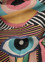 wall installation grey and black wool Wall Art Rug - CloseUp wall installation grey and black wool Wall Art Rug - CloseUp