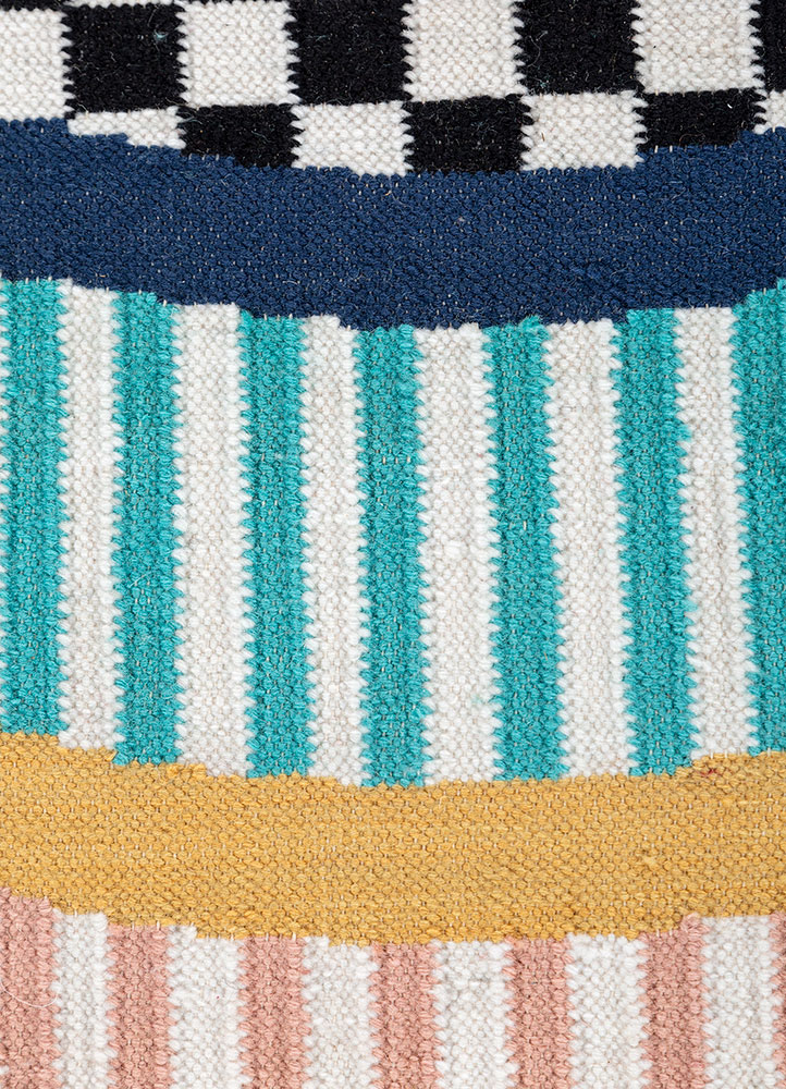 zen & zest ivory wool Flat Weaves Rug - CloseUp