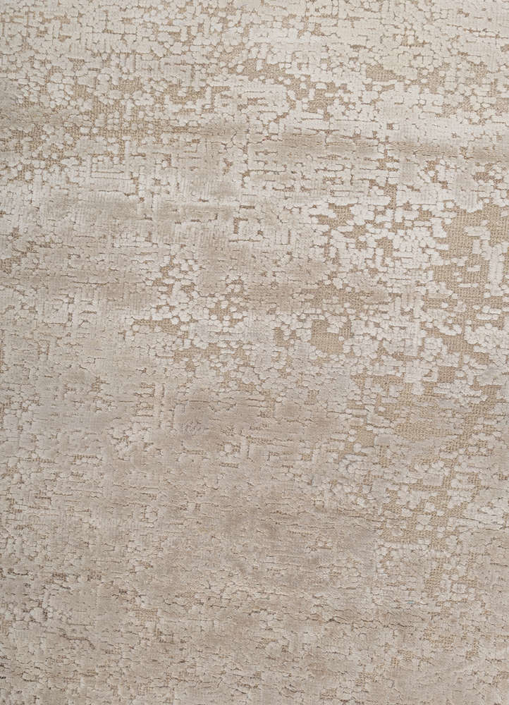 aprezo ivory wool and bamboo silk Hand Knotted Rug - CloseUp aprezo ivory wool and bamboo silk Hand Knotted Rug - CloseUp