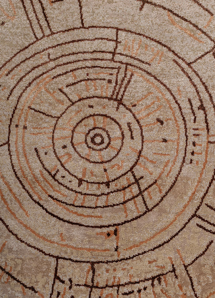 whispers of the desert red and orange wool and bamboo silk Hand Knotted Rug - CloseUp whispers of the desert red and orange wool and bamboo silk Hand Knotted Rug - CloseUp