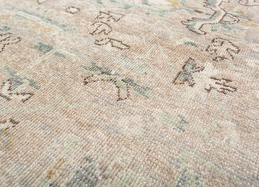 erbe ivory wool Hand Knotted Rug - CloseUp erbe ivory wool Hand Knotted Rug - CloseUp
