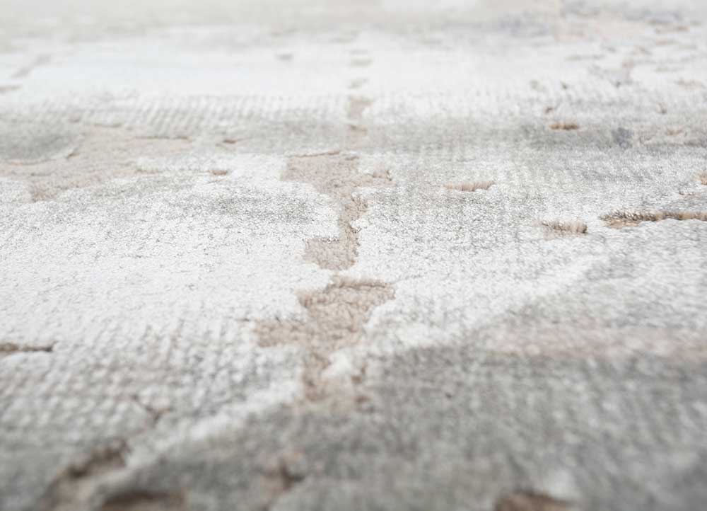 tattvam grey and black wool and bamboo silk Hand Knotted Rug - CloseUp tattvam grey and black wool and bamboo silk Hand Knotted Rug - CloseUp