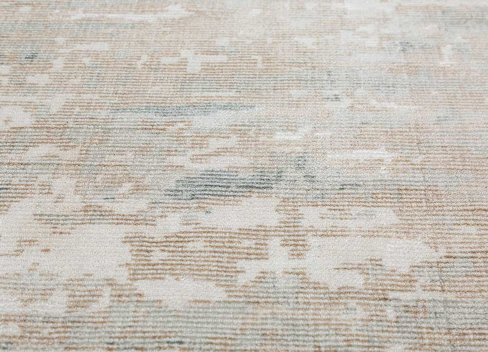 basis ivory wool and viscose Hand Loom Rug - CloseUp