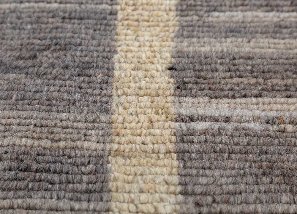 manifest beige and brown wool Hand Knotted Rug - CloseUp manifest beige and brown wool Hand Knotted Rug - CloseUp