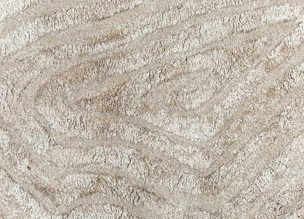 genesis ivory wool and viscose Hand Tufted Rug - CloseUp