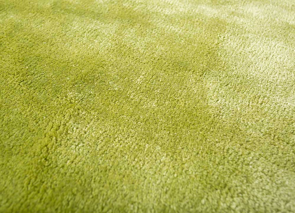 come around green viscose Hand Tufted Rug - CloseUp