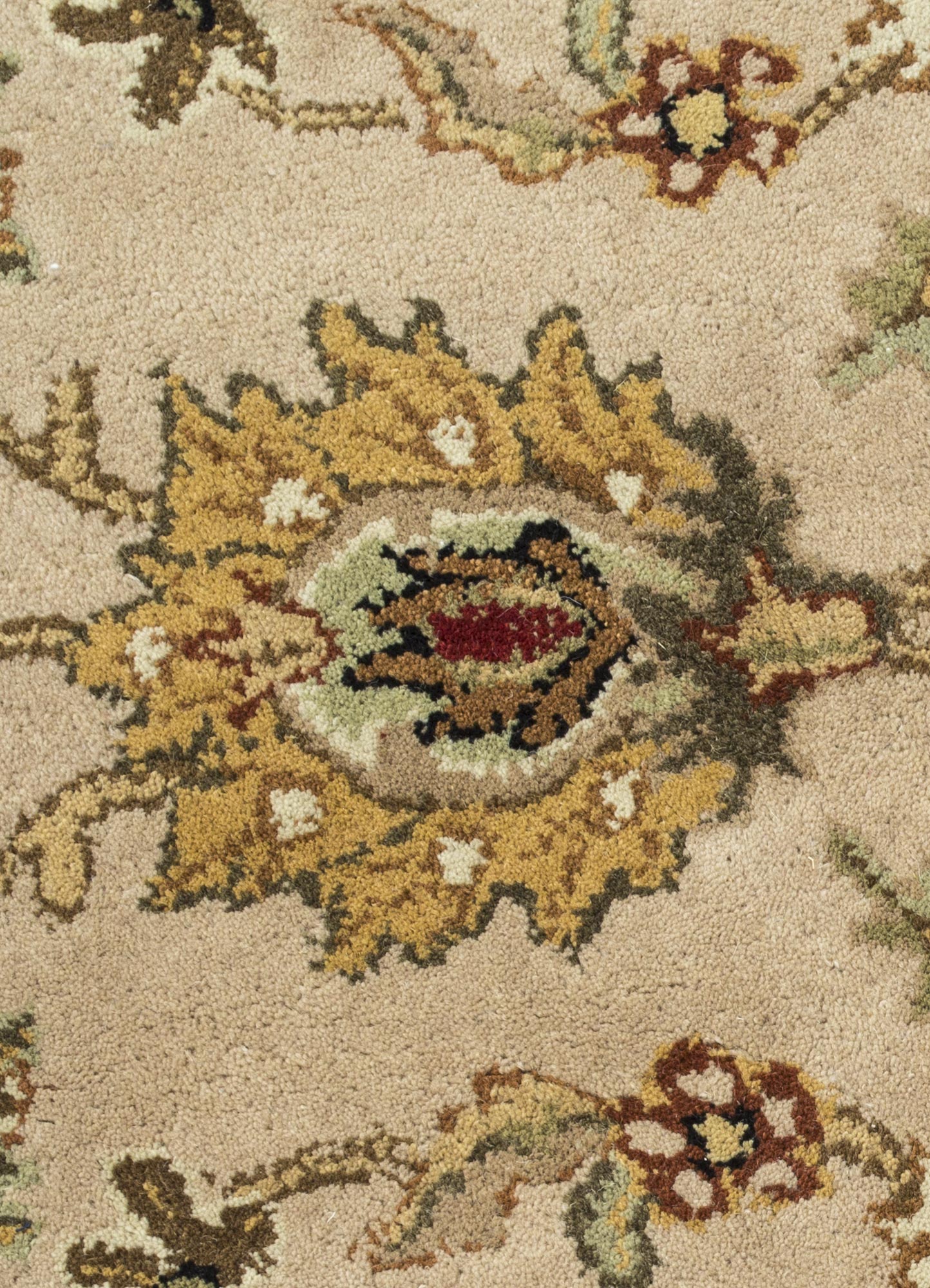 kasbah beige and brown wool Hand Tufted Rug - CloseUp