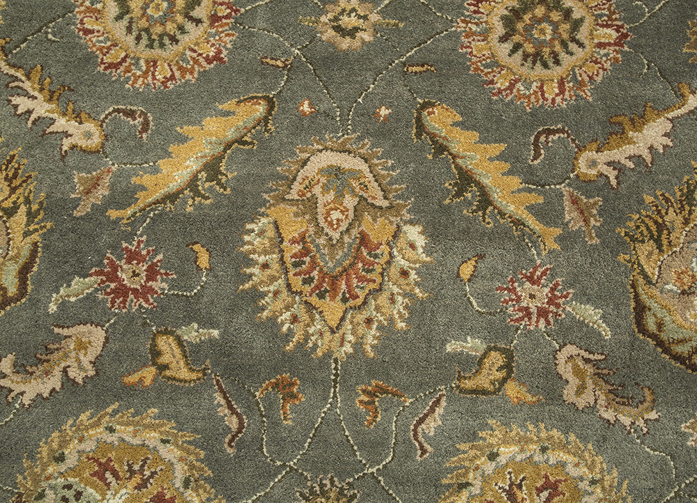 kasbah green wool Hand Tufted Rug - CloseUp kasbah green wool Hand Tufted Rug - CloseUp