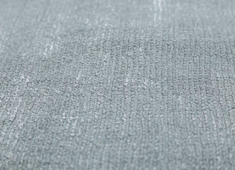 basis grey and black wool and viscose Hand Loom Rug - CloseUp